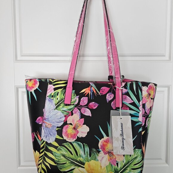Tommy Bahama Floral/Pink Tote - Picture 1 of 14